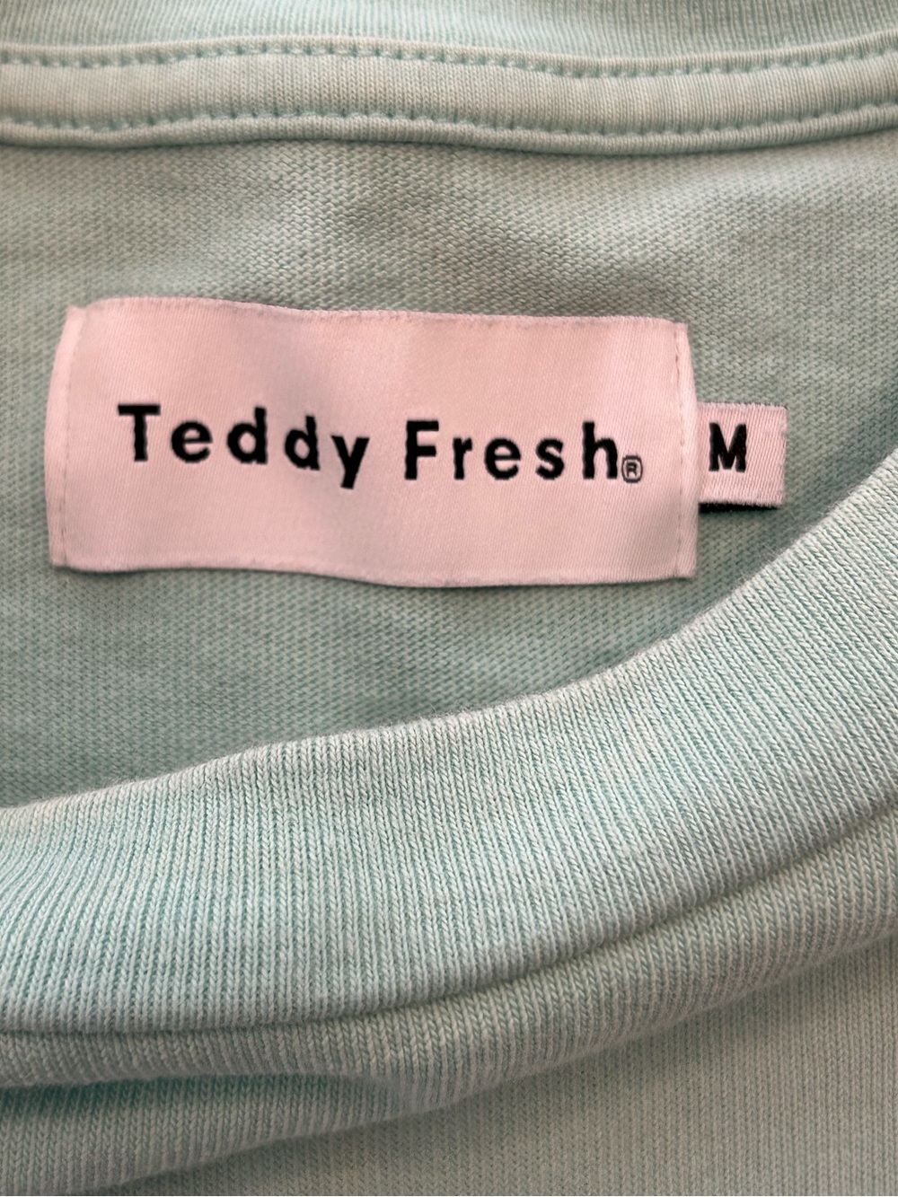 Teddy Fresh Colorblock Embroidered Boxy Crop Tee Women’s Size M Pastel skater - Picture 8 of 8